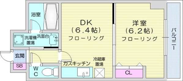 桑園駅 徒歩4分 2階の物件間取画像